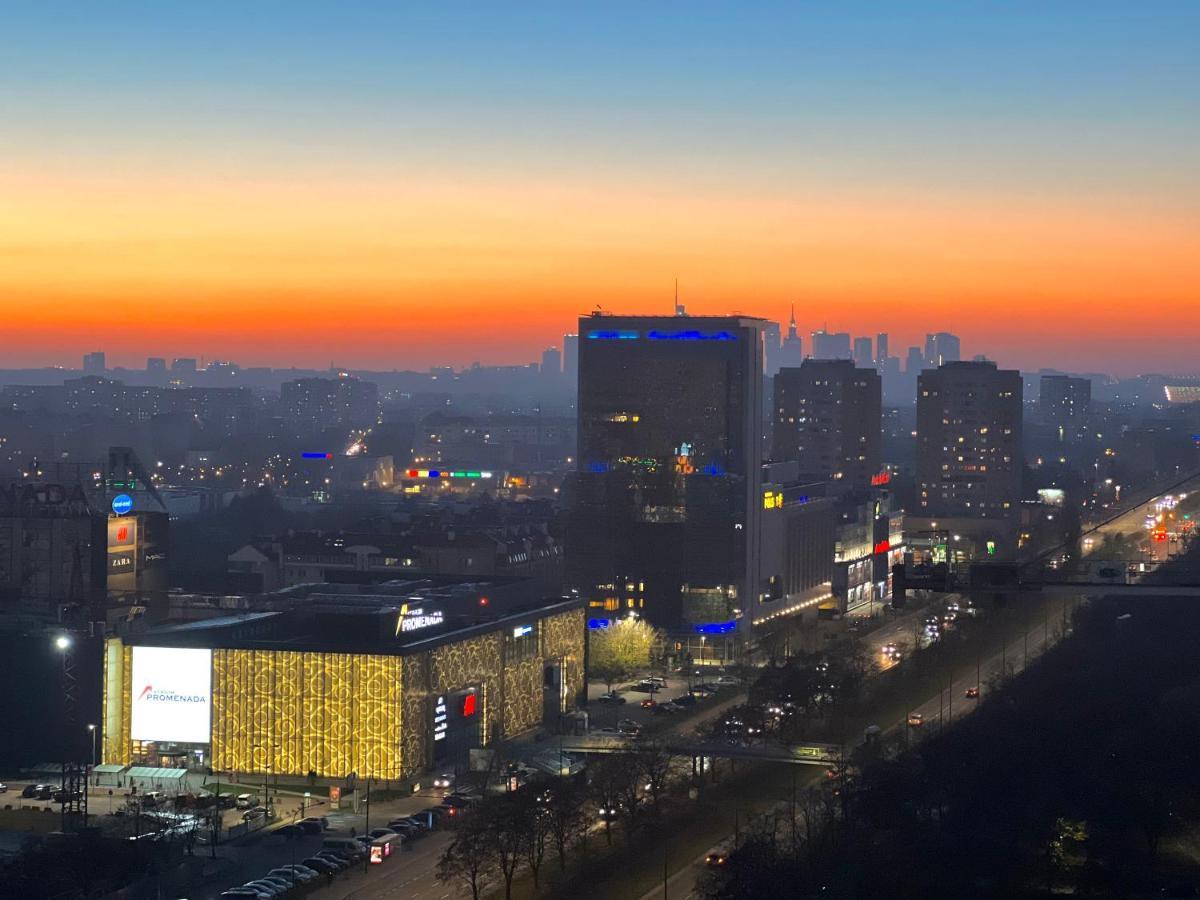 Apartament Skyscrapper Z Widokiem Na Panorame Warszawy Warsawa Bagian luar foto