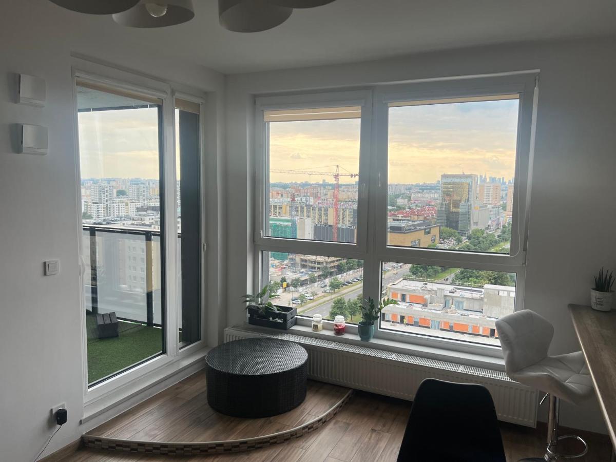 Apartament Skyscrapper Z Widokiem Na Panorame Warszawy Warsawa Bagian luar foto