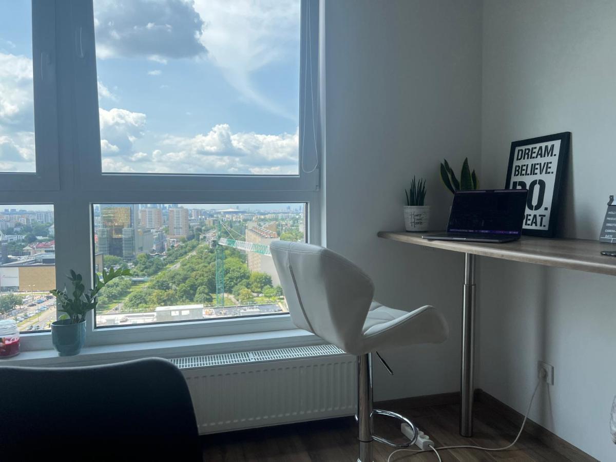 Apartament Skyscrapper Z Widokiem Na Panorame Warszawy Warsawa Bagian luar foto